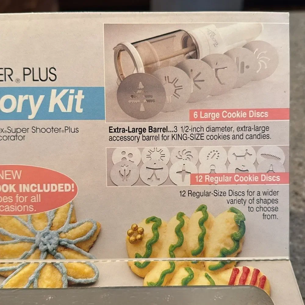 PROCTOR SILEX Vintage Super Shooter Plus Cookie Press & Accessory Kit
